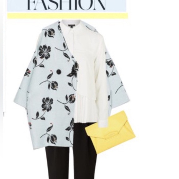 ZARA MANTEL JACKE BLUMEN KIMONO FLORAL PRINT JACQUARD COAT - Picture 13 of 15